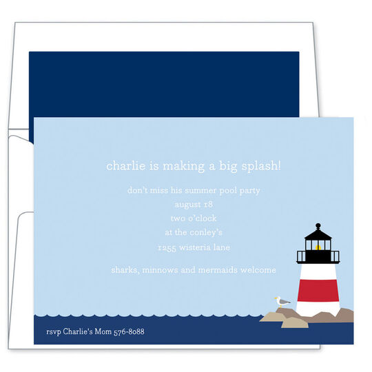 Harbor Lighthouse Invitations